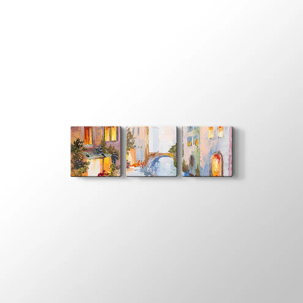 Yağlı Boya İtalyada kanal Kanvas Tablo