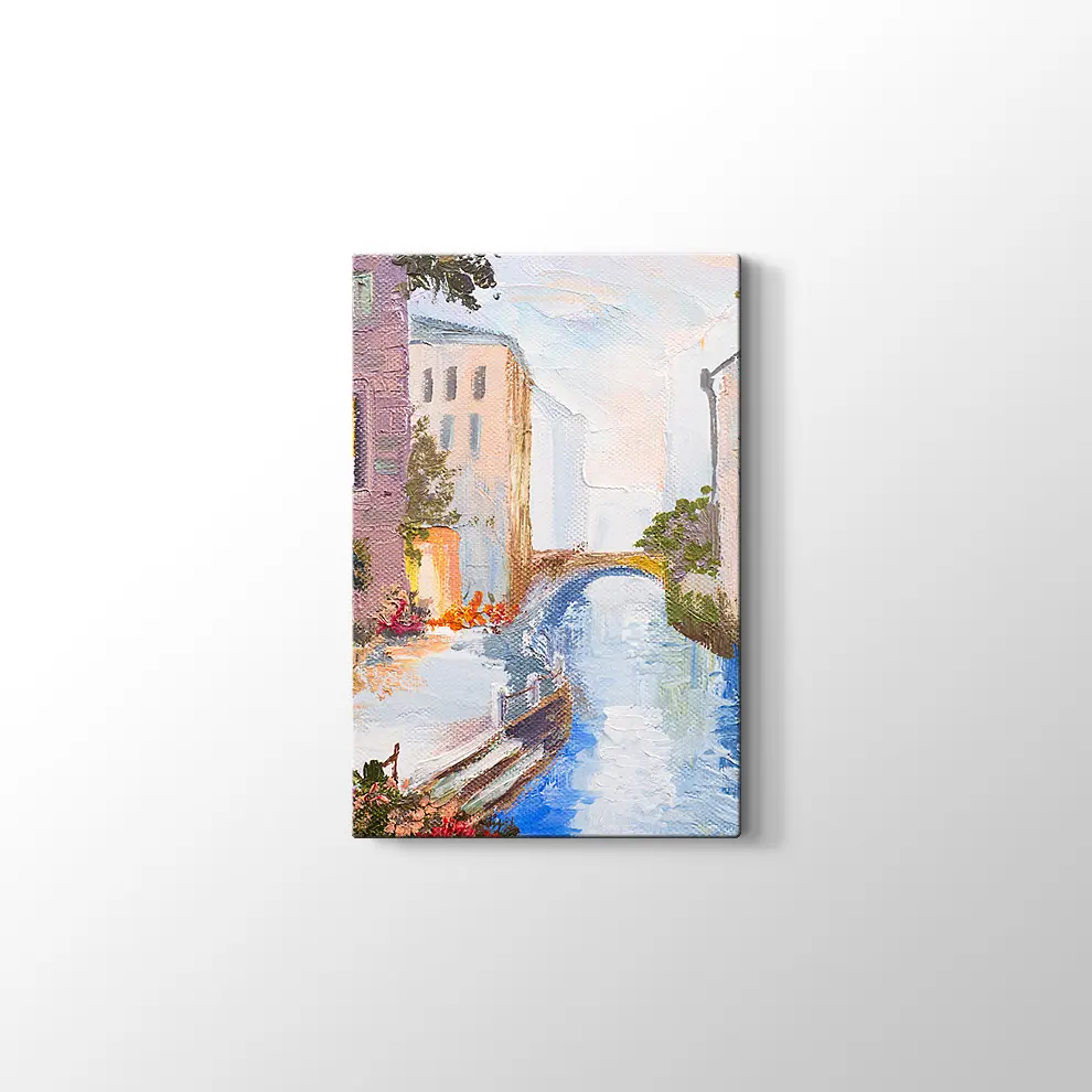 Yağlı Boya İtalyada kanal Kanvas Tablo