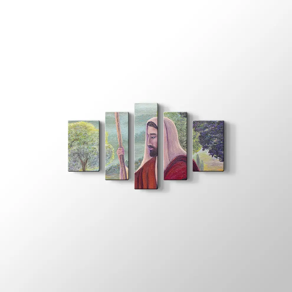 Çoban ve Koyunlar Kanvas Tablo