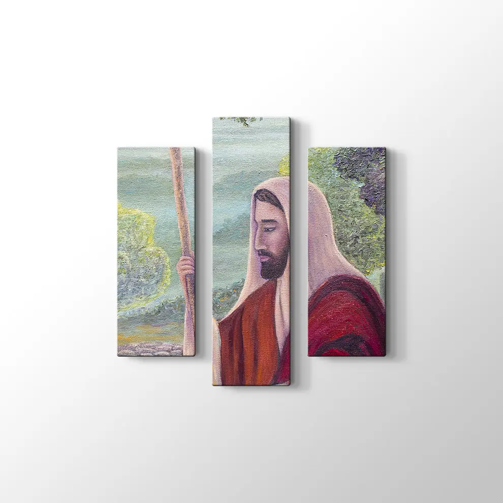 Çoban ve Koyunlar Kanvas Tablo