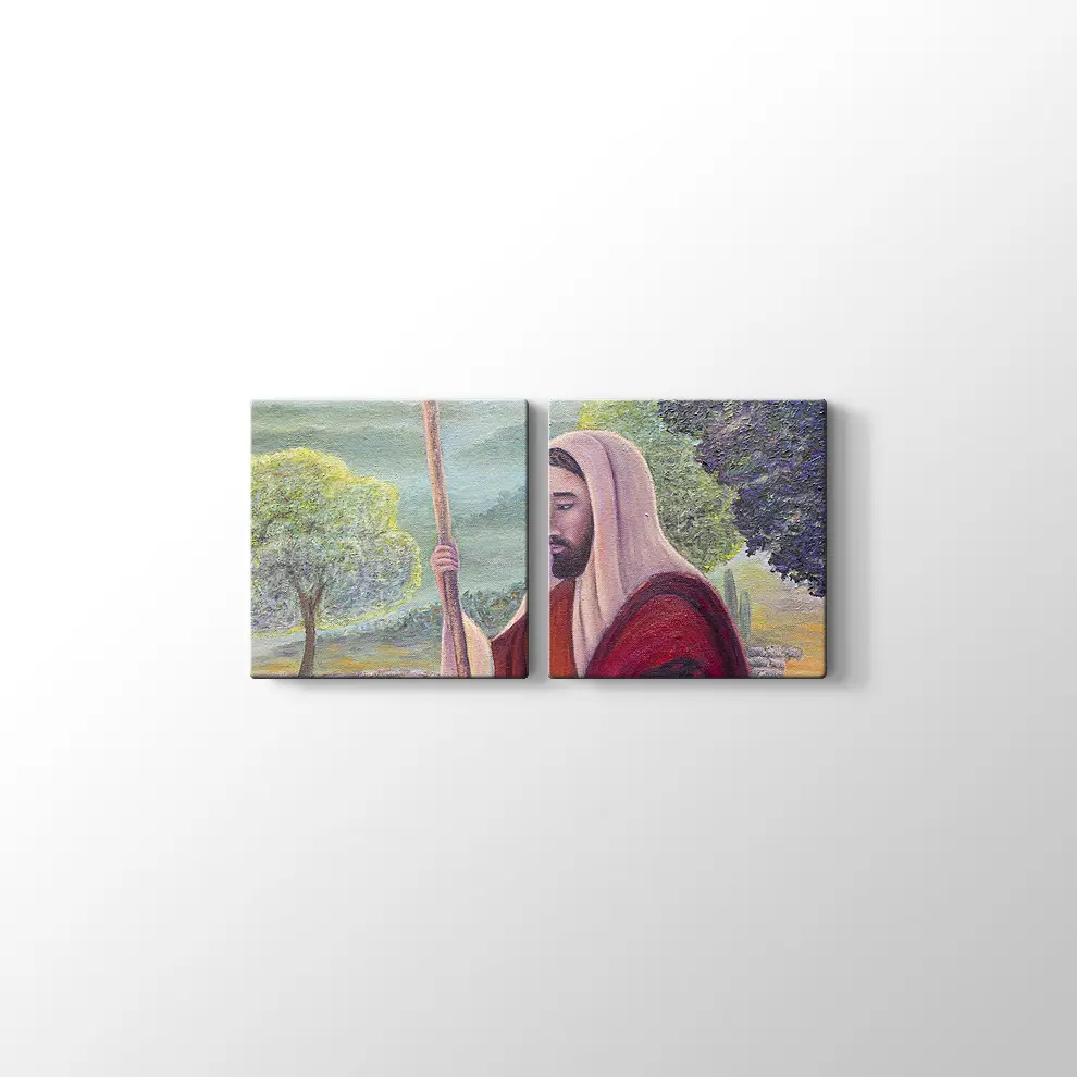 Çoban ve Koyunlar Kanvas Tablo