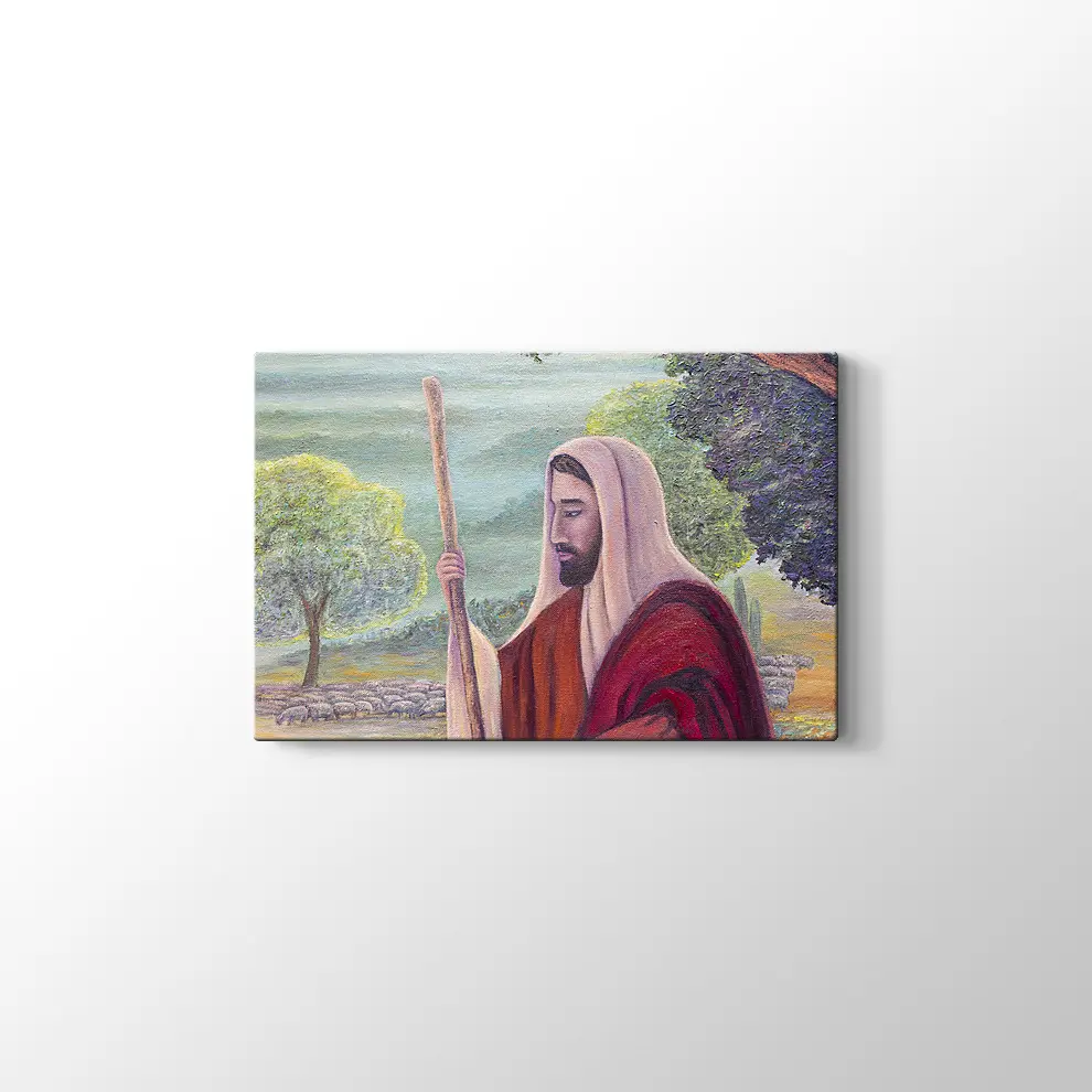 Çoban ve Koyunlar Kanvas Tablo