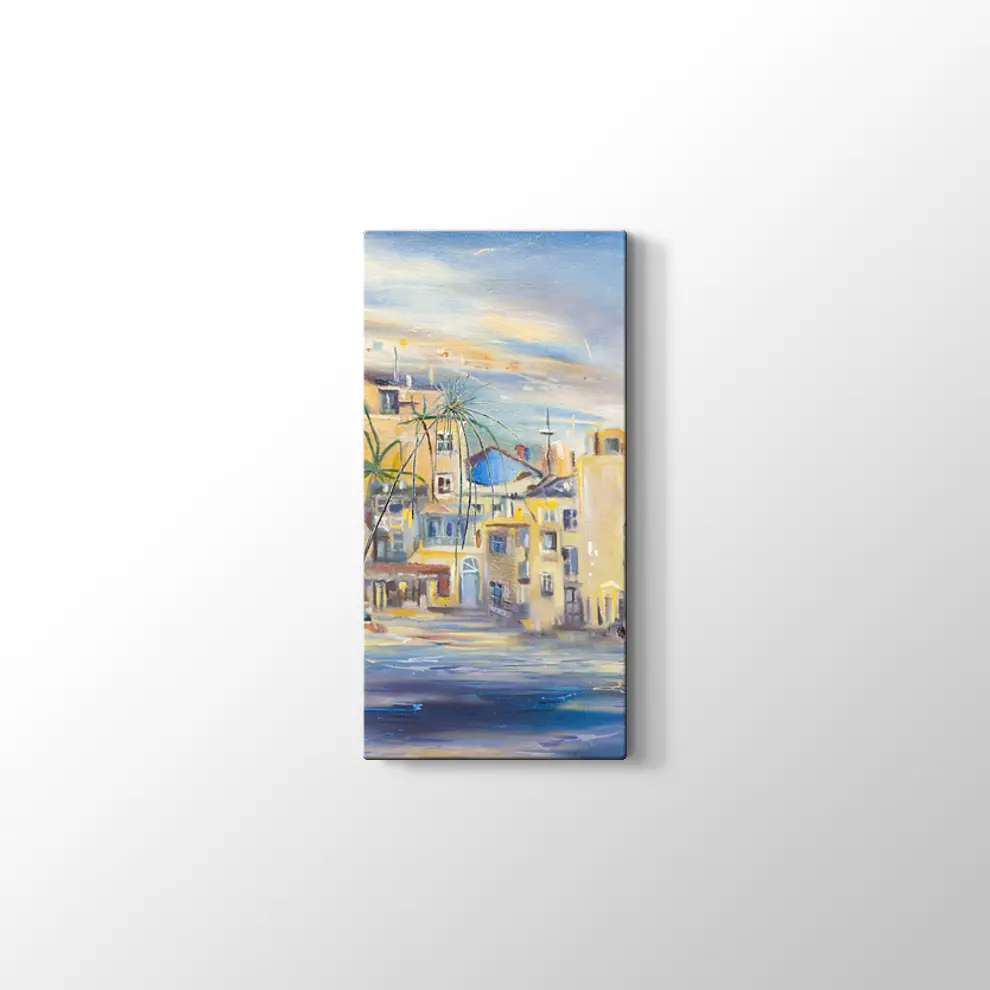 Deniz Kenarındaki Kasaba Kanvas Tablo