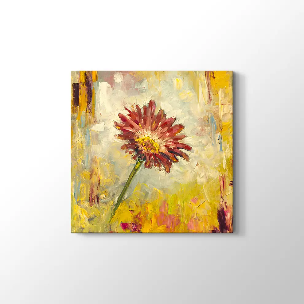 Yağlıboya Çiçek Kanvas Tablo