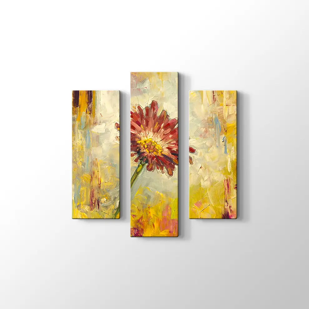 Yağlıboya Çiçek Kanvas Tablo