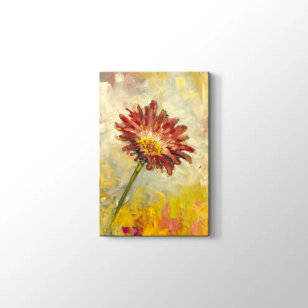 Yağlıboya Çiçek Kanvas Tablo