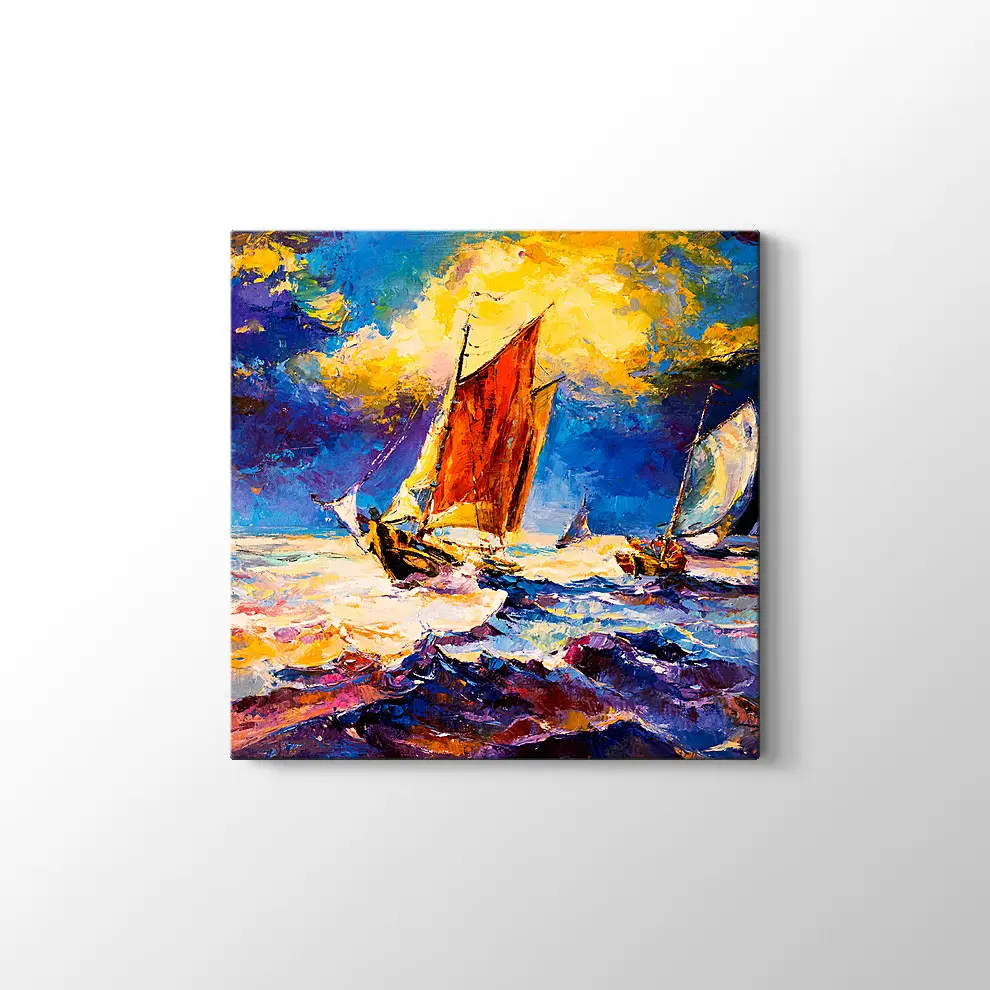 Nikolov Fırtınalı Su Kanvas Tablo