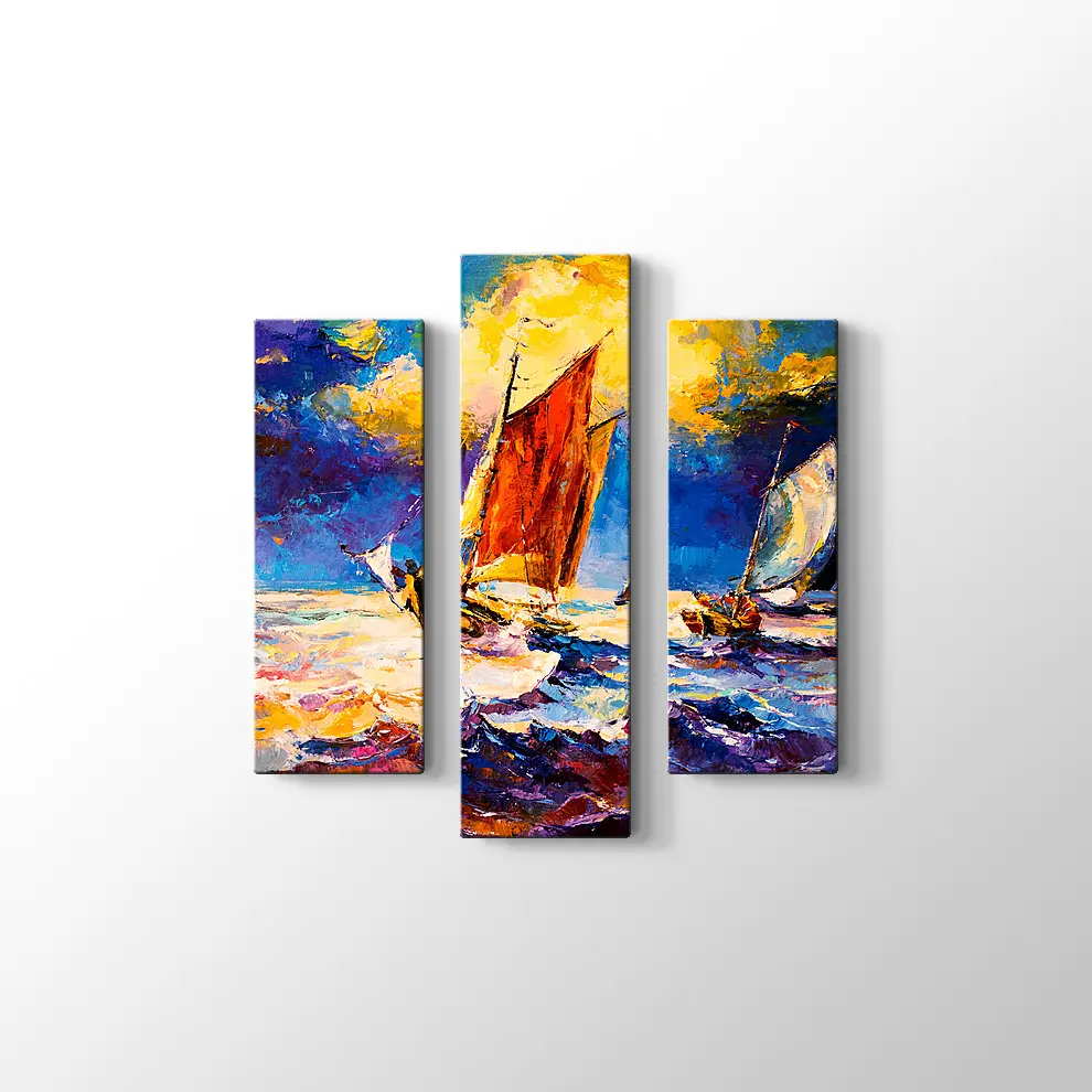 Nikolov Fırtınalı Su Kanvas Tablo