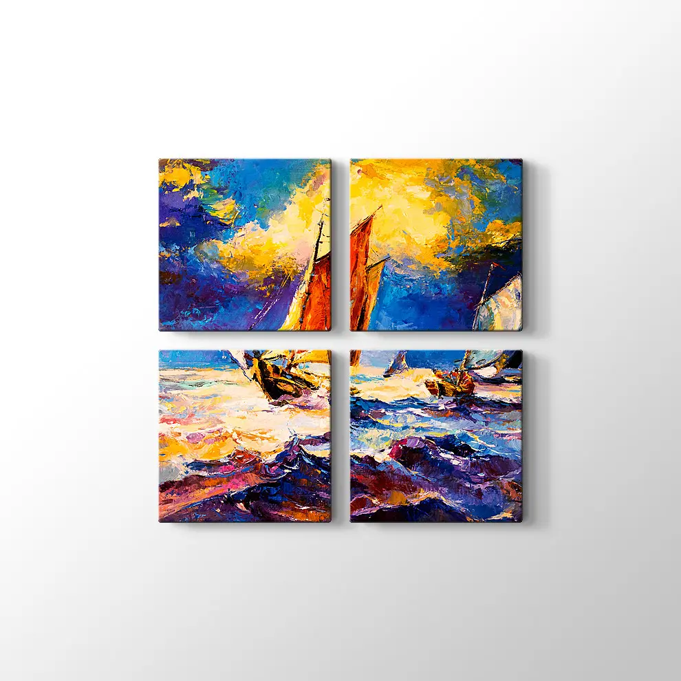 Nikolov Fırtınalı Su Kanvas Tablo