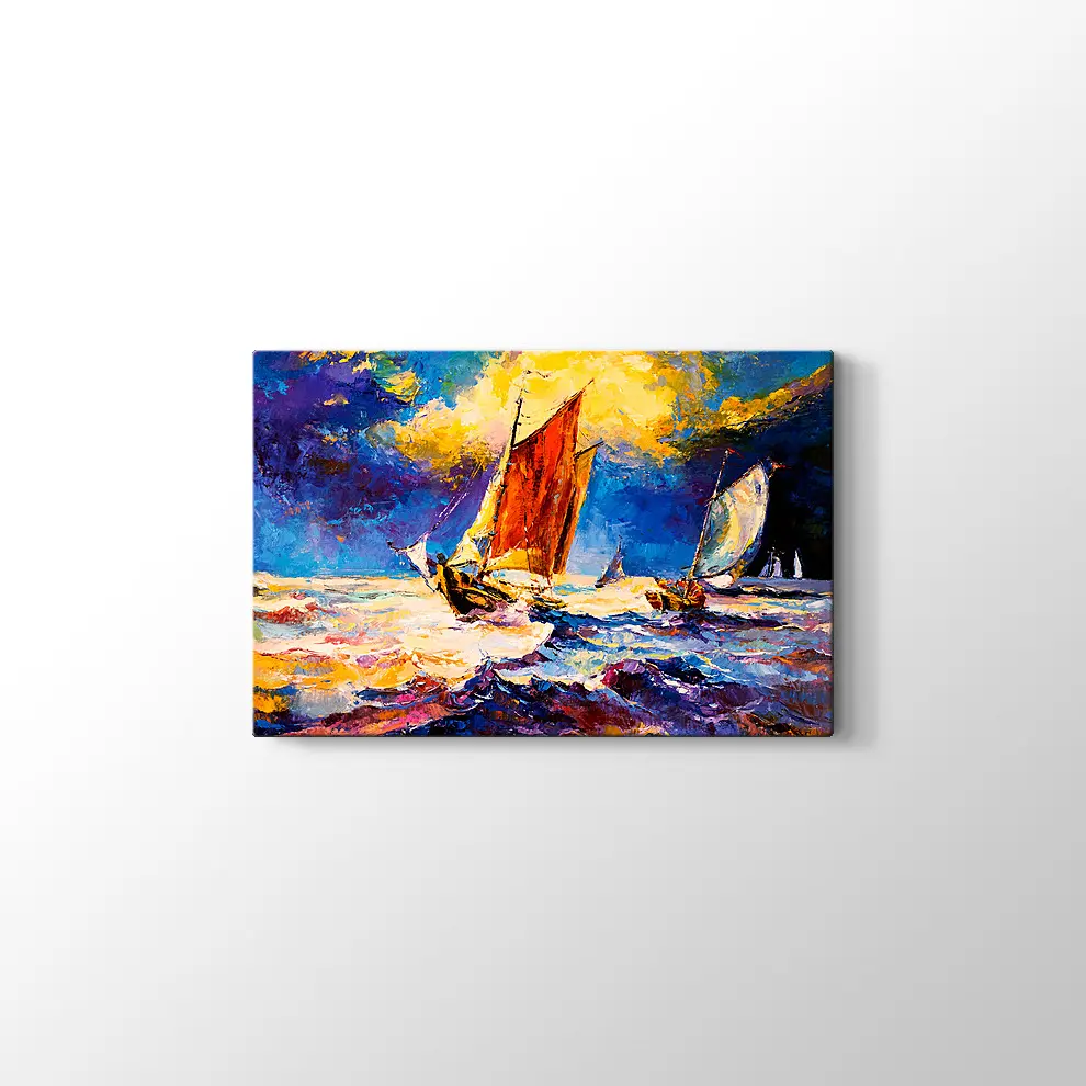 Nikolov Fırtınalı Su Kanvas Tablo