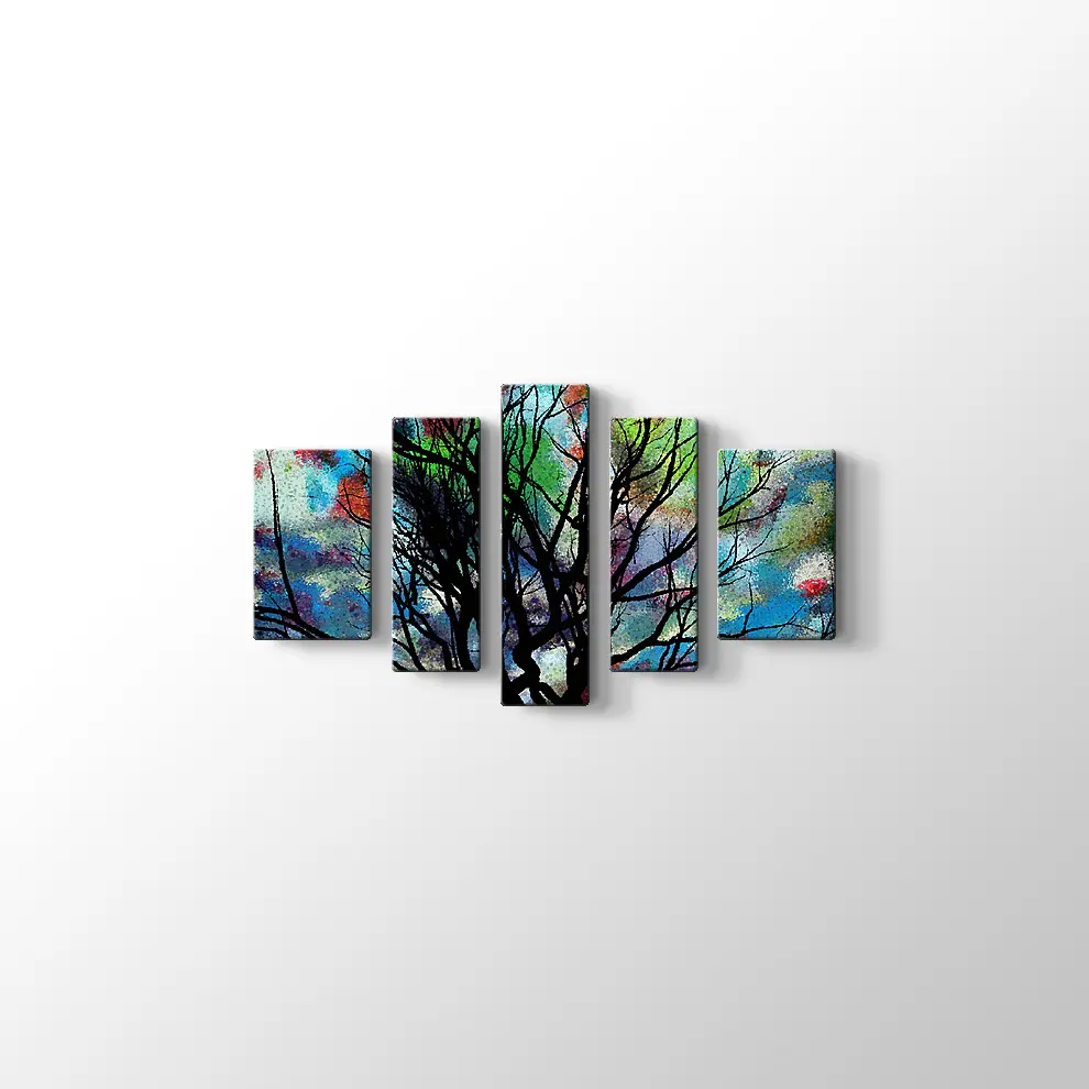 Sonbahar Konseptli 3D İllüstrasyon Kanvas Tablo