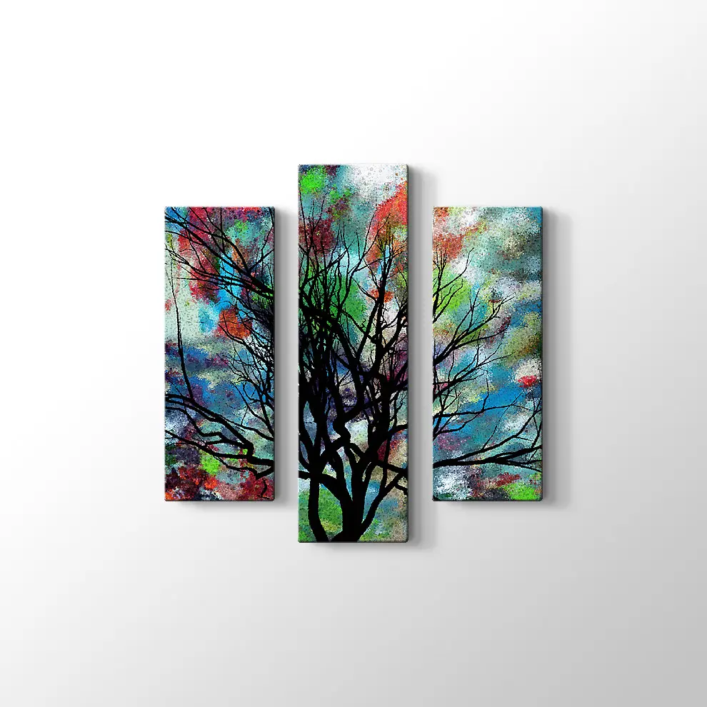 Sonbahar Konseptli 3D İllüstrasyon Kanvas Tablo