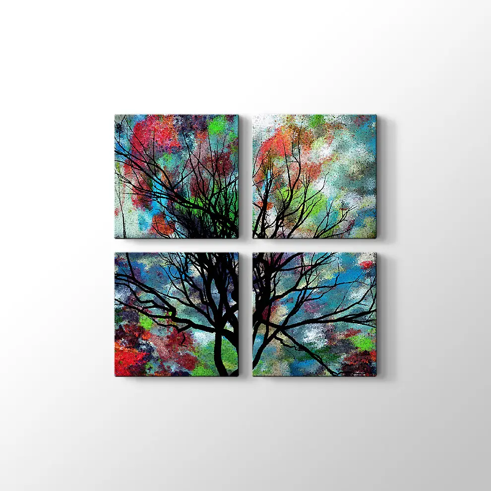 Sonbahar Konseptli 3D İllüstrasyon Kanvas Tablo