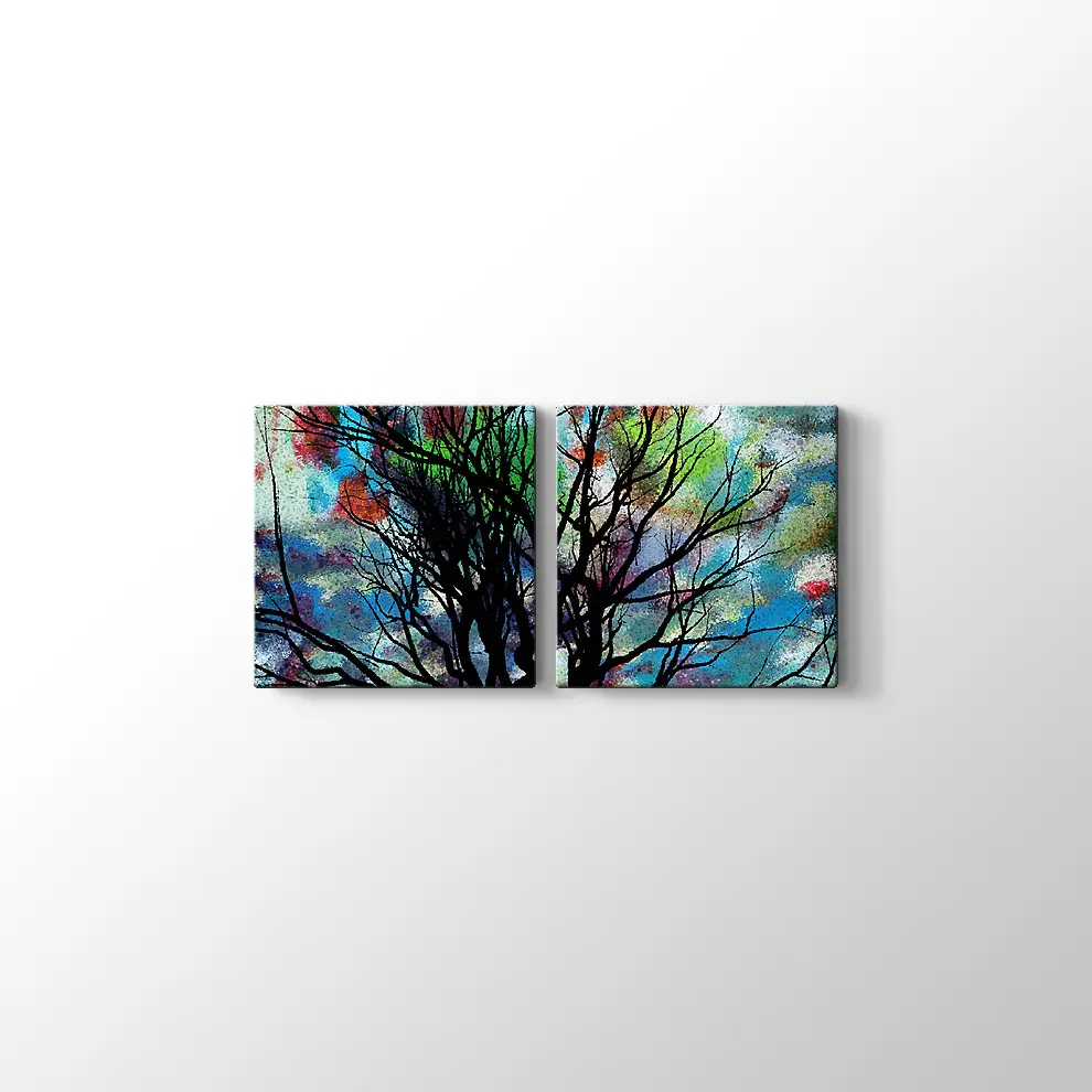 Sonbahar Konseptli 3D İllüstrasyon Kanvas Tablo