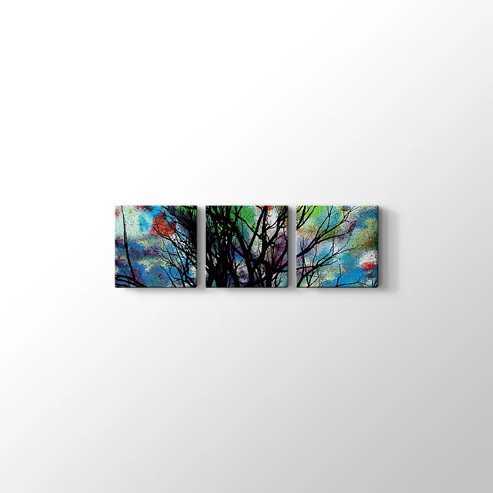 Sonbahar Konseptli 3D İllüstrasyon Kanvas Tablo