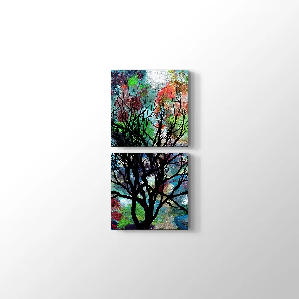 Sonbahar Konseptli 3D İllüstrasyon Kanvas Tablo