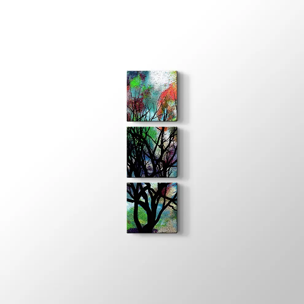 Sonbahar Konseptli 3D İllüstrasyon Kanvas Tablo