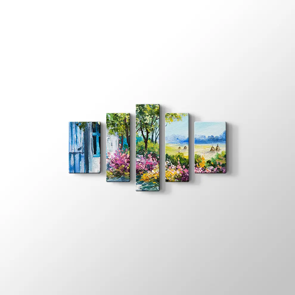 Yağlıboya Yaz Ormanı Kanvas Tablo