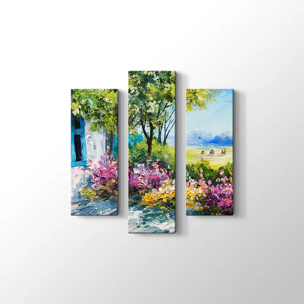 Yağlıboya Yaz Ormanı Kanvas Tablo