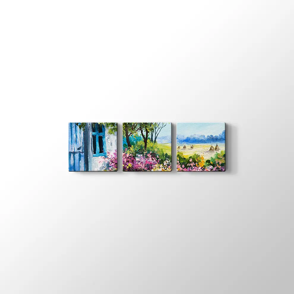 Yağlıboya Yaz Ormanı Kanvas Tablo