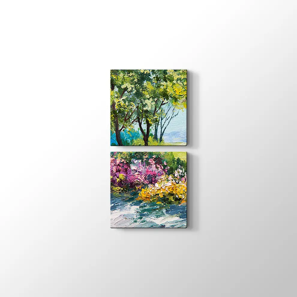 Yağlıboya Yaz Ormanı Kanvas Tablo