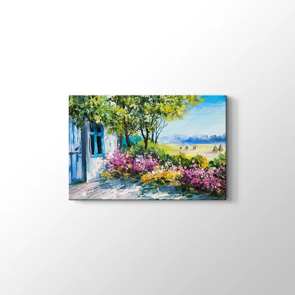 Yağlıboya Yaz Ormanı Kanvas Tablo