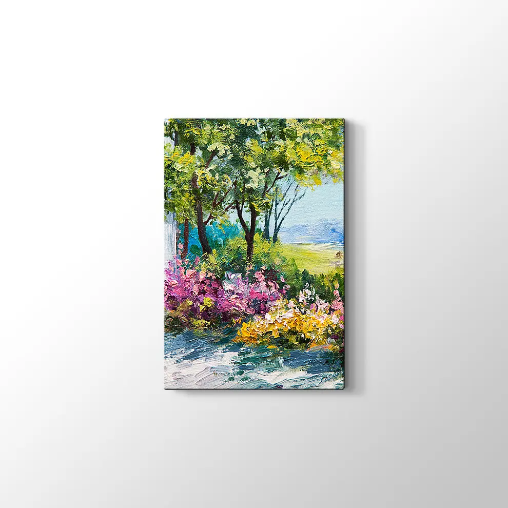 Yağlıboya Yaz Ormanı Kanvas Tablo