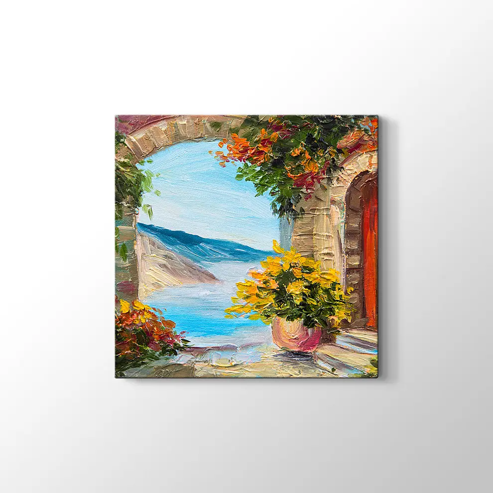 Yağlı Boya Deniz ve Yaz Kanvas Tablo