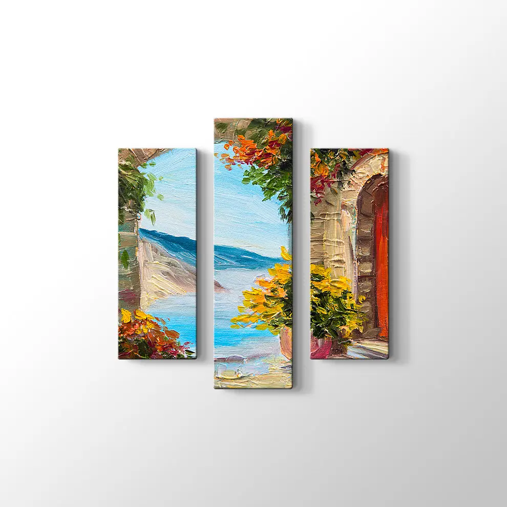 Yağlı Boya Deniz ve Yaz Kanvas Tablo