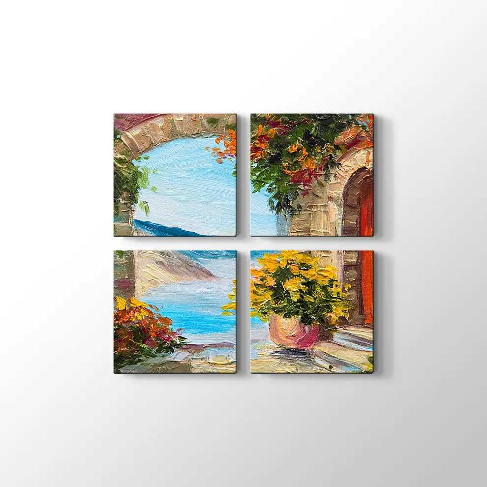 Yağlı Boya Deniz ve Yaz Kanvas Tablo