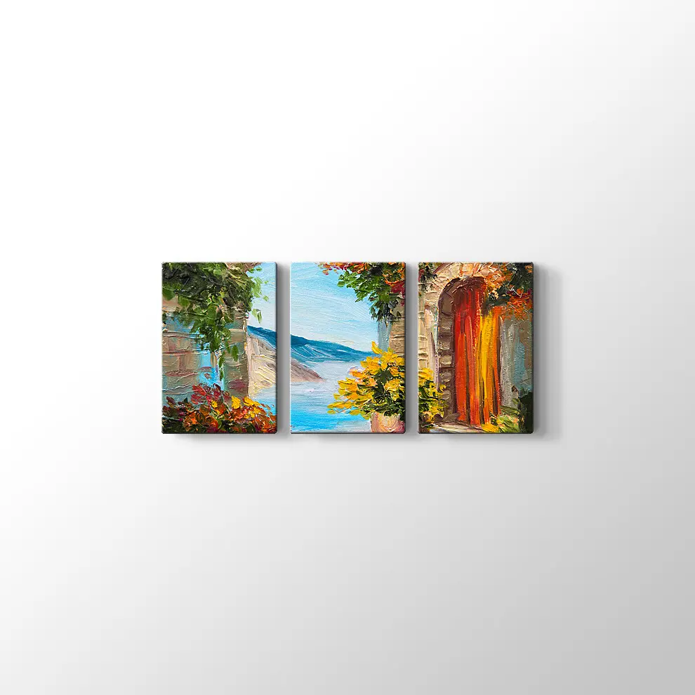 Yağlı Boya Deniz ve Yaz Kanvas Tablo