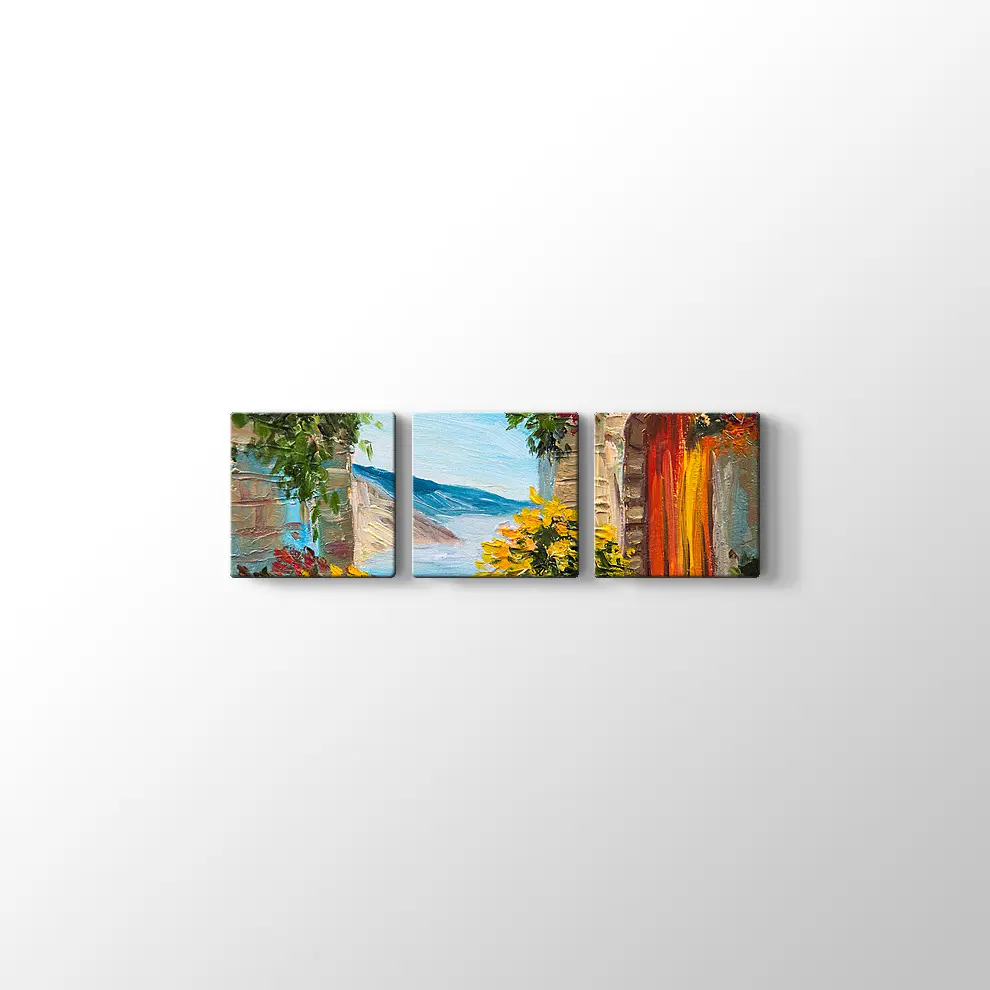 Yağlı Boya Deniz ve Yaz Kanvas Tablo