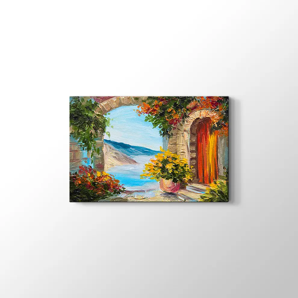 Yağlı Boya Deniz ve Yaz Kanvas Tablo