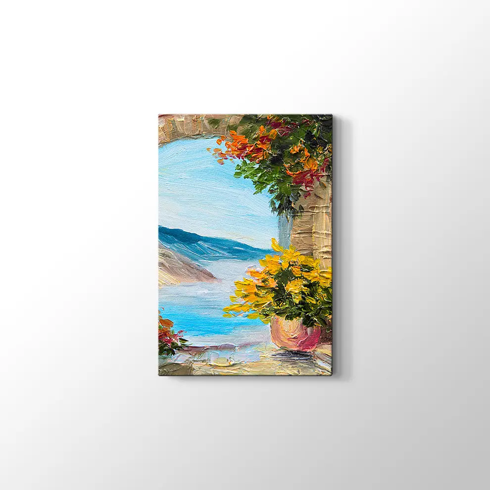 Yağlı Boya Deniz ve Yaz Kanvas Tablo