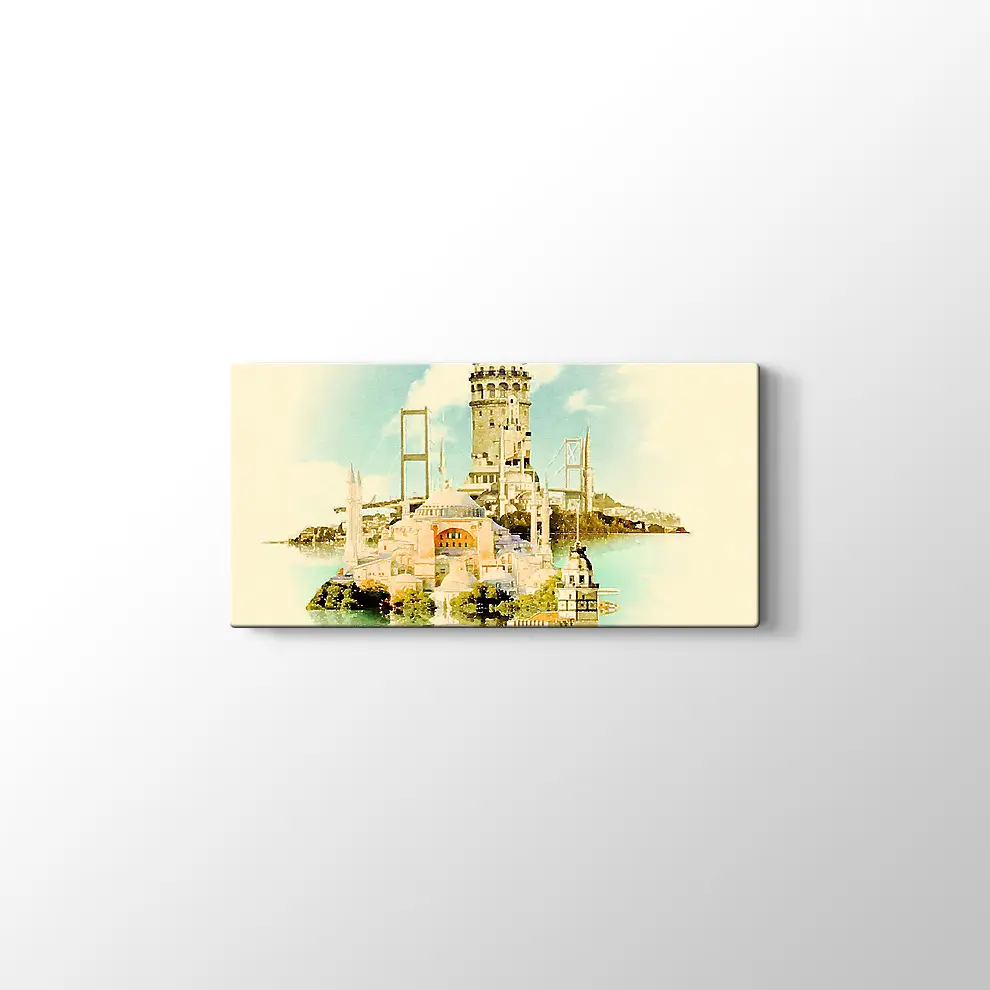 İstanbul Eserleri Kanvas Tablo