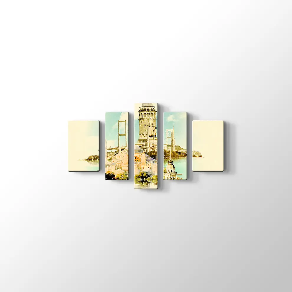 İstanbul Eserleri Kanvas Tablo