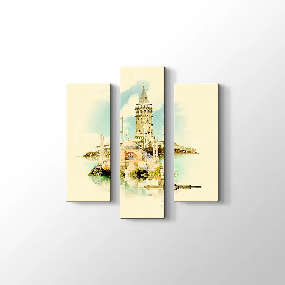 İstanbul Eserleri Kanvas Tablo