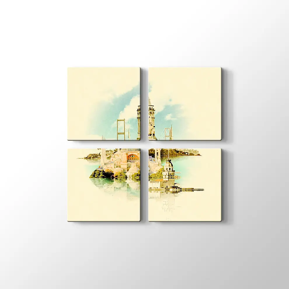 İstanbul Eserleri Kanvas Tablo