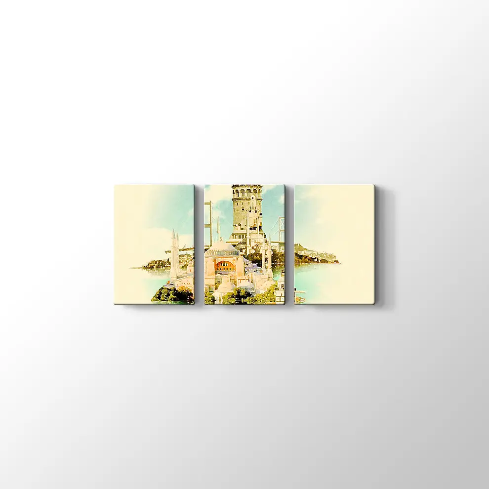 İstanbul Eserleri Kanvas Tablo