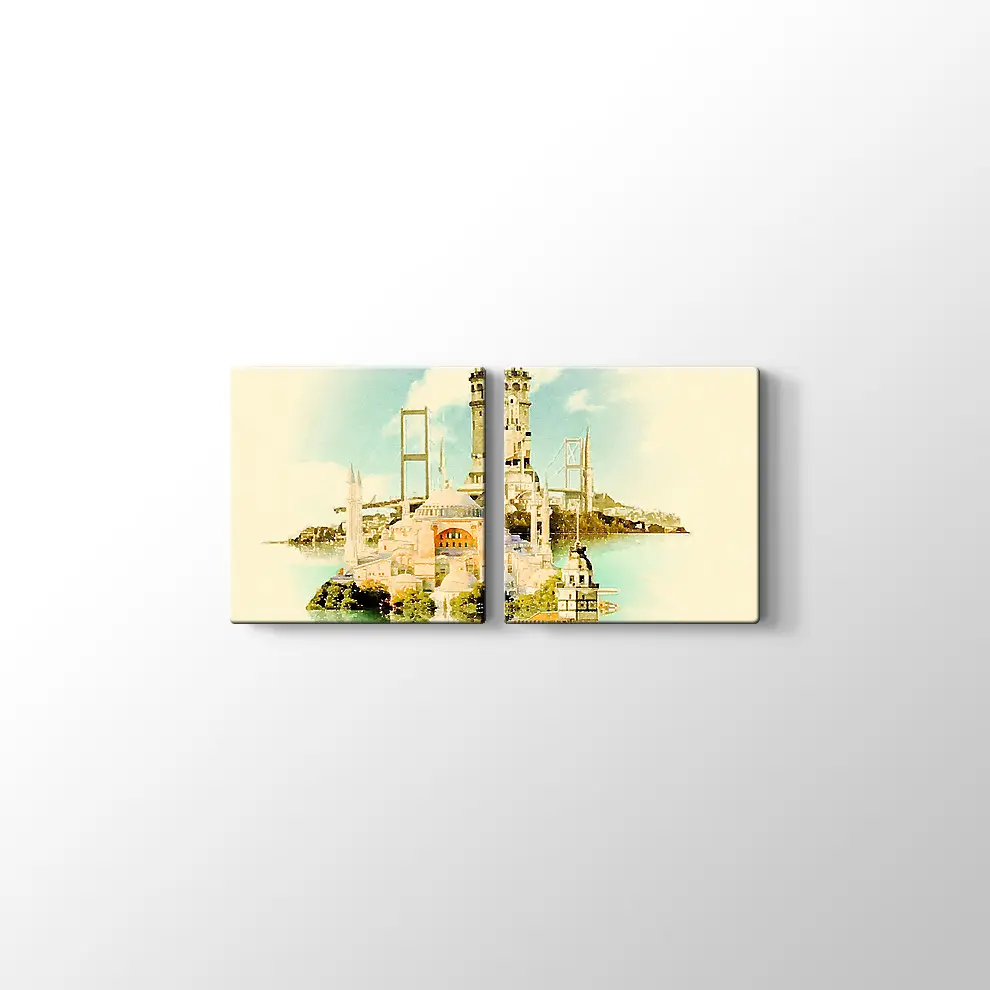 İstanbul Eserleri Kanvas Tablo