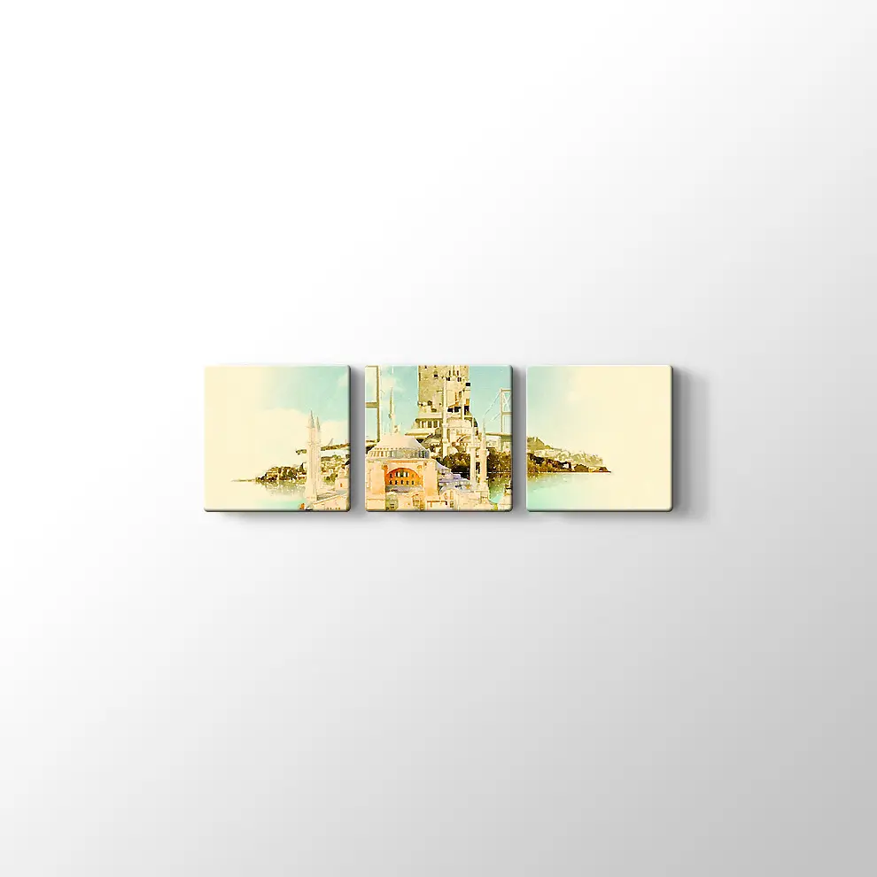 İstanbul Eserleri Kanvas Tablo