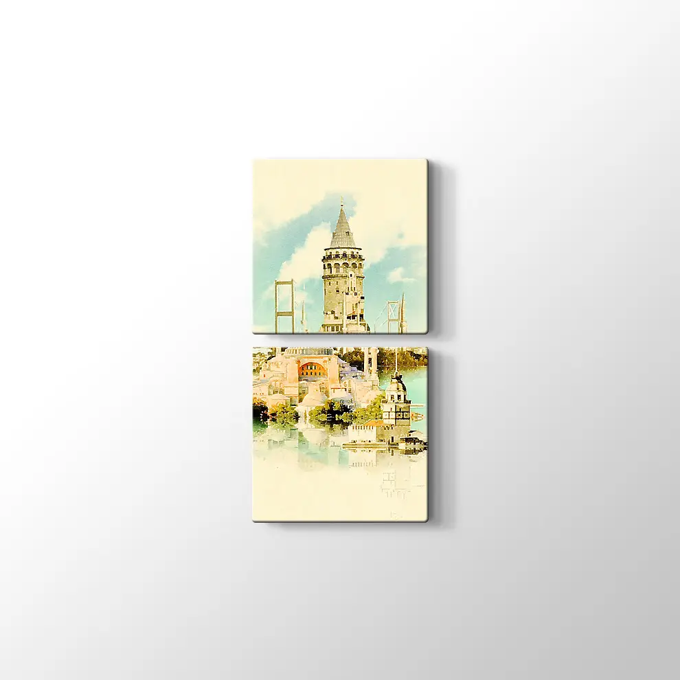İstanbul Eserleri Kanvas Tablo