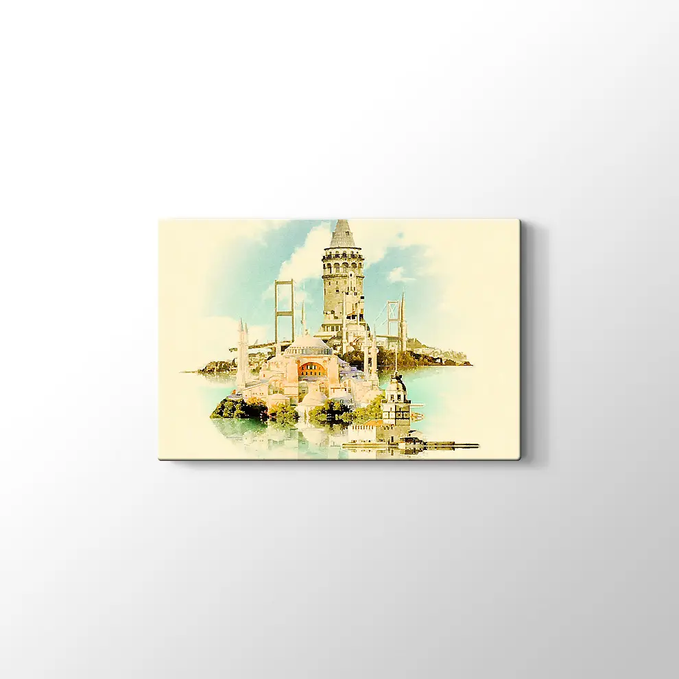 İstanbul Eserleri Kanvas Tablo