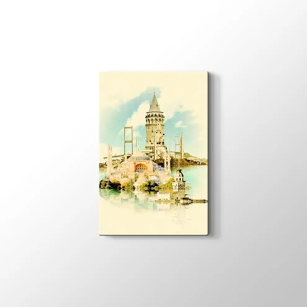 İstanbul Eserleri Kanvas Tablo