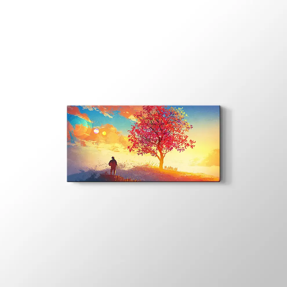 Yanlız Ağaç Kanvas Tablo