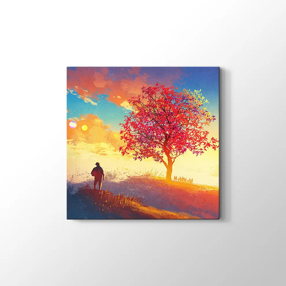 Yanlız Ağaç Kanvas Tablo