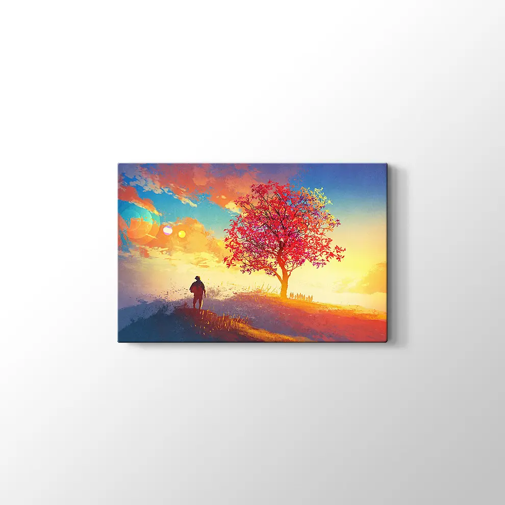 Yanlız Ağaç Kanvas Tablo
