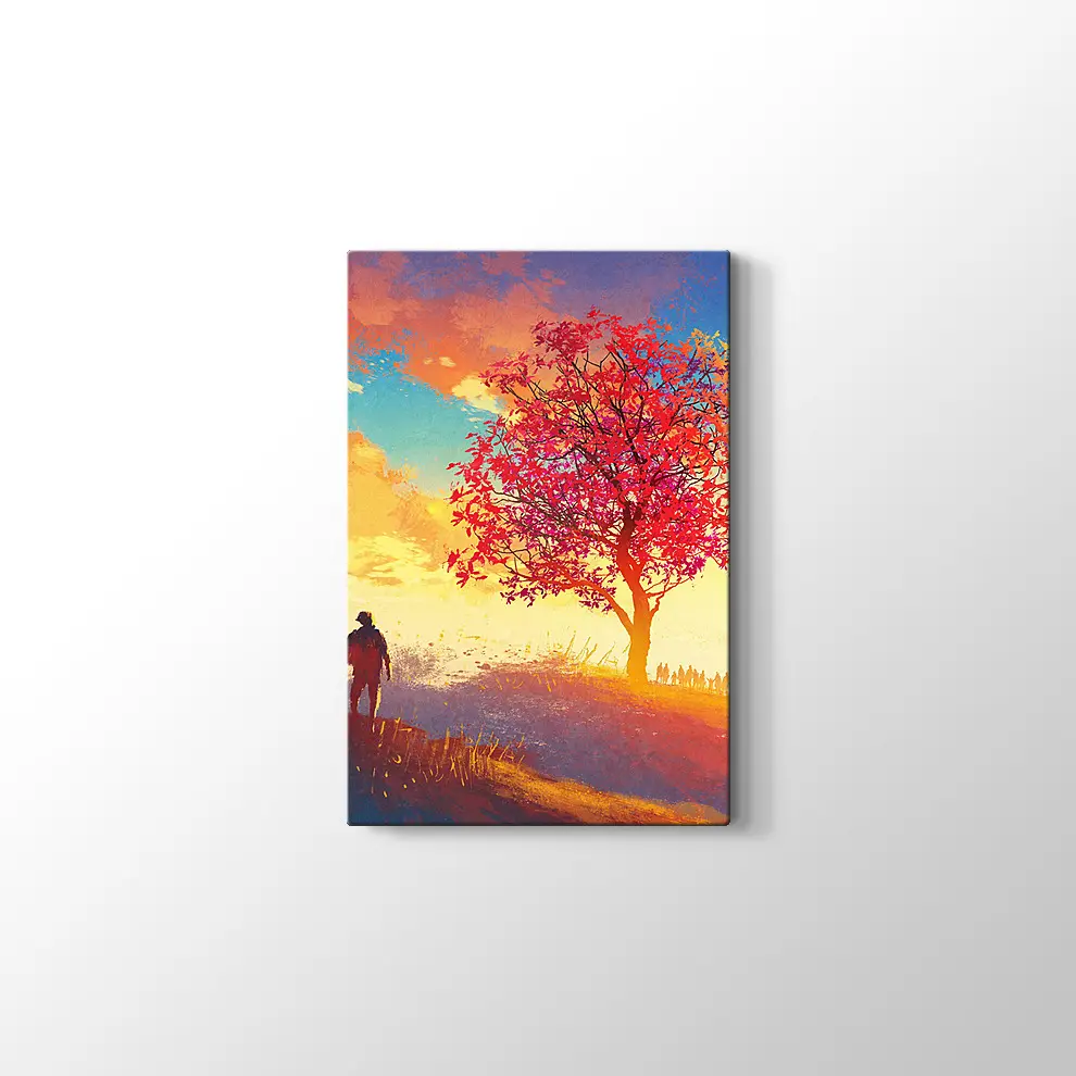 Yanlız Ağaç Kanvas Tablo