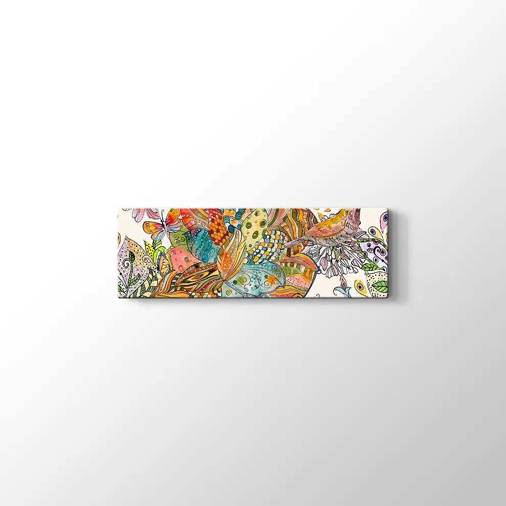 Etnik Desenler Suluboya Kanvas Tablo