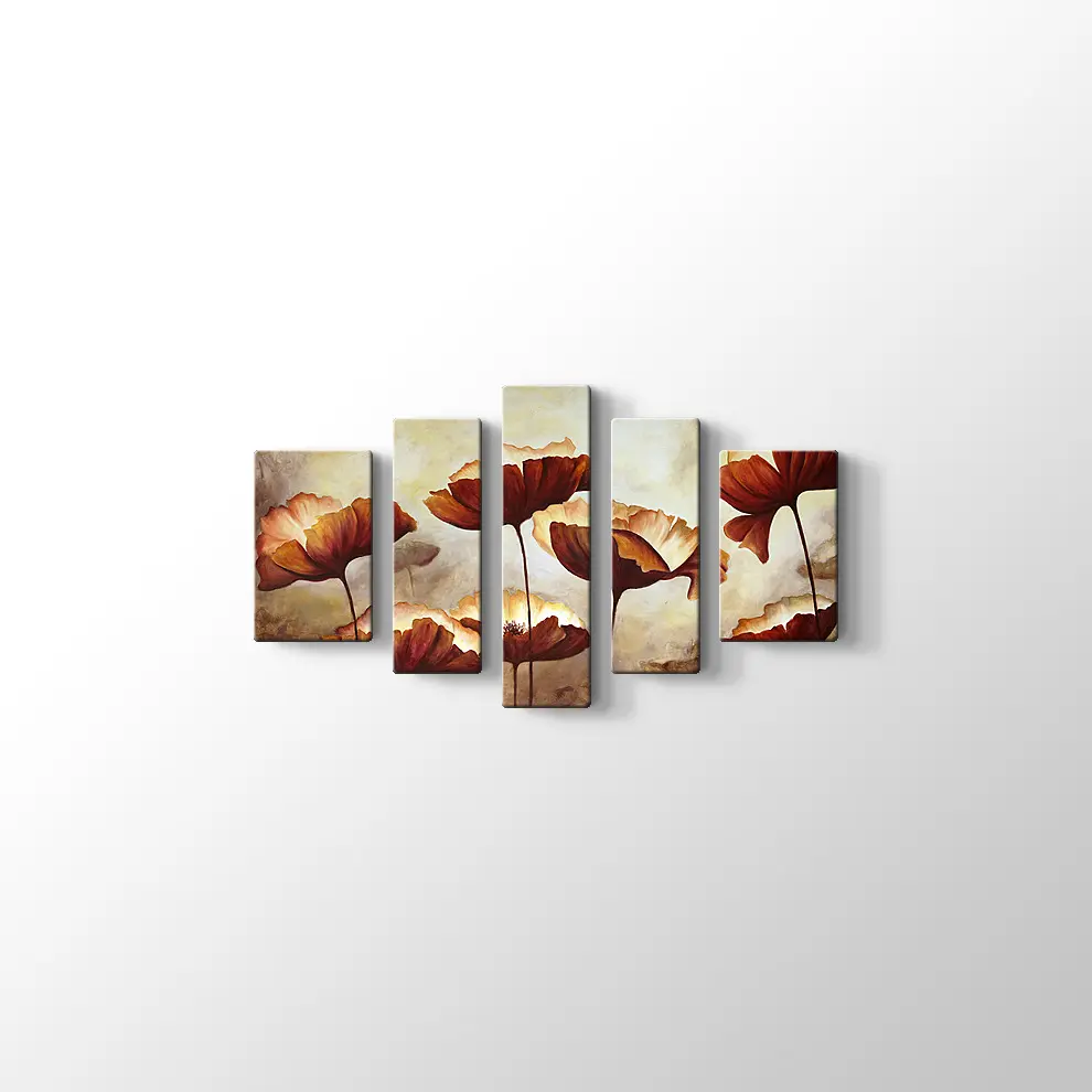 Doku Tuvali Gelincik Boyama Kanvas Tablo